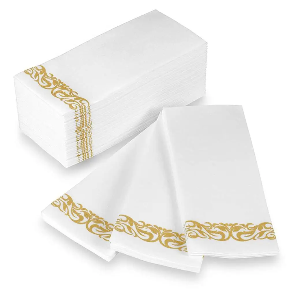 

50 pçs guardanapo de tecido descartável casa restaurante prato tigela papel toalha mesa decoração do agregado familiar