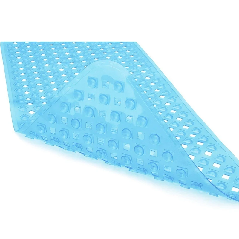 

88x40cm Solid Color Non-Slip PVC Home Bathtub Shower Mat with Safety Suction Cup