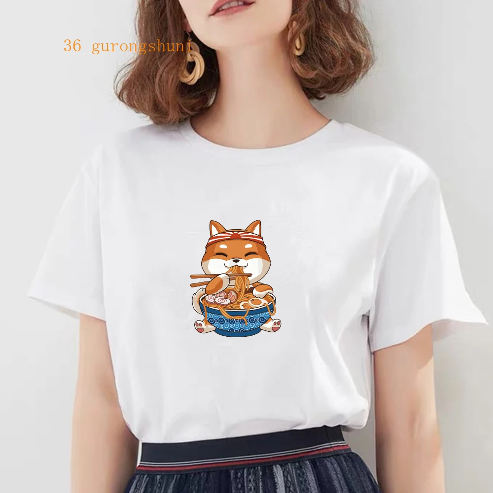 

Cartoon Cute Shiba Inu Corgi Print Graphic T Shirts Women Tees T-shirt Harajuku Kawaii Dog Female Tops T Shirt Womens Clothing