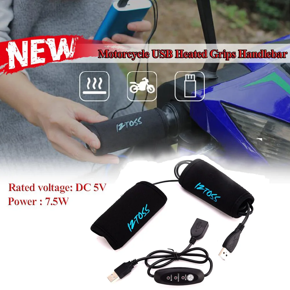

New Type Motorcycle Handle Heating Electric Vehicle Heating Handle USB Input With Temperature Control Switch Retrofit