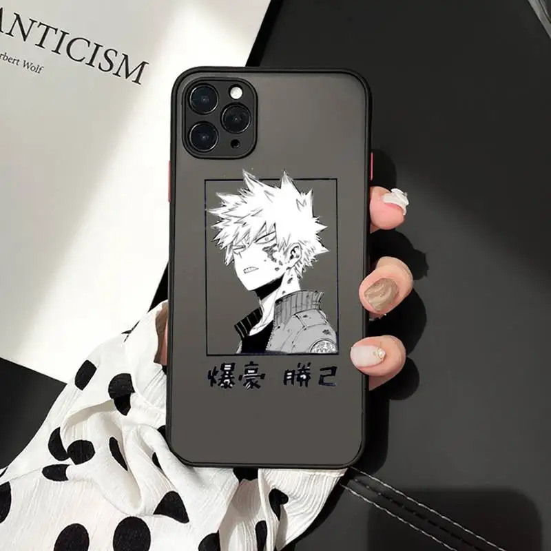 

boku My hero academia Phone Case For iphone 12 11 8 7 plus mini x xs xr pro max matte transparent cover