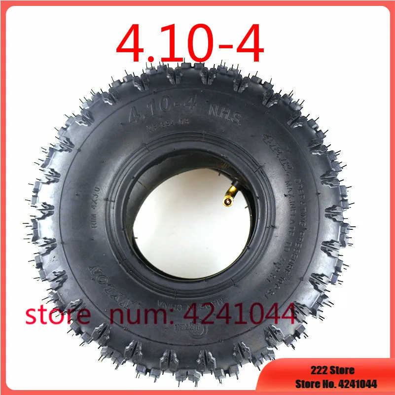 

High quality tires 4.10/3.50-4 410/350-4 ATV Quad Go Kart 47cc 49cc Chunky 4.10-4 Tires inner tube Fit All Models 3.50-4 4"