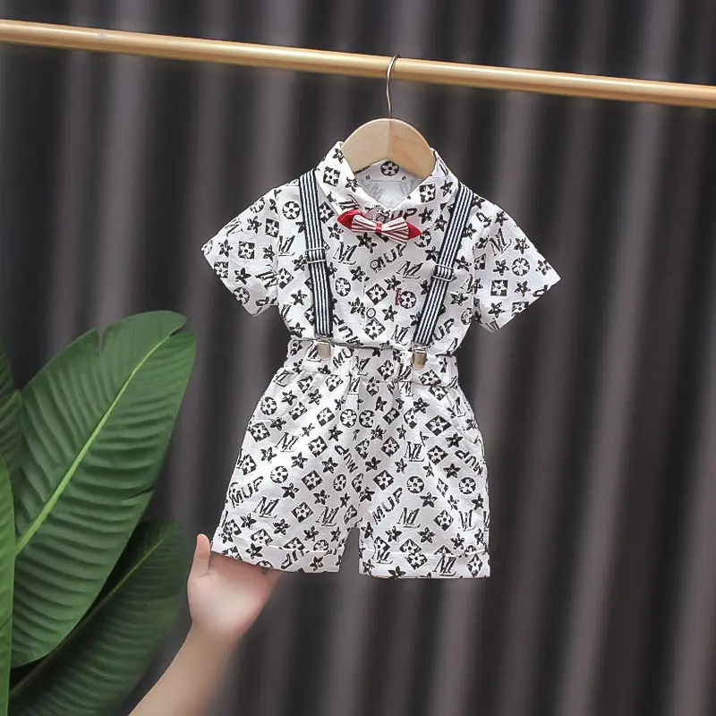 

Летний яркий комплект для мальчиков, новинка 2021, повседневное вечернее платье в Корейском стиле для маленьких детей, праздничные костюмы из...