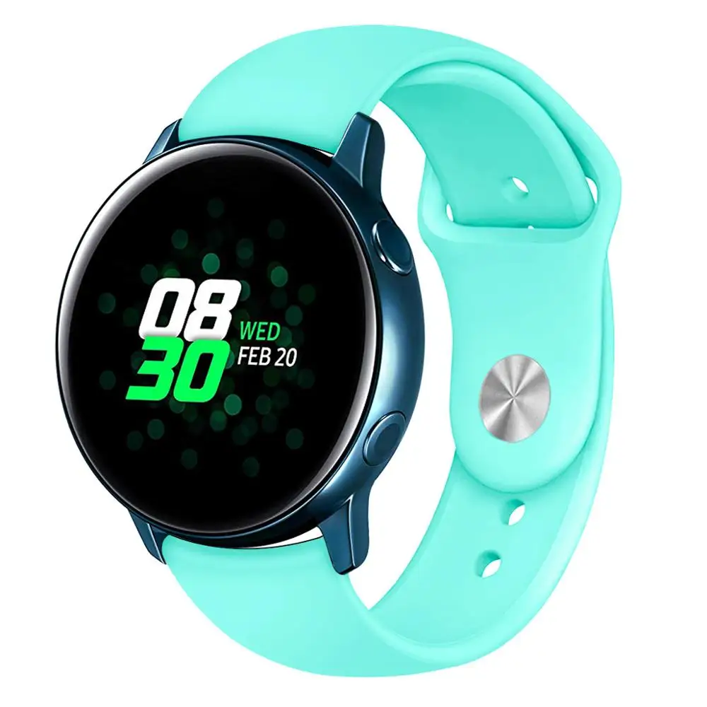 20 мм силиконовый ремешок Apple с пряжкой для Samsung Galaxy Watch Active 1/2 42 спортивный