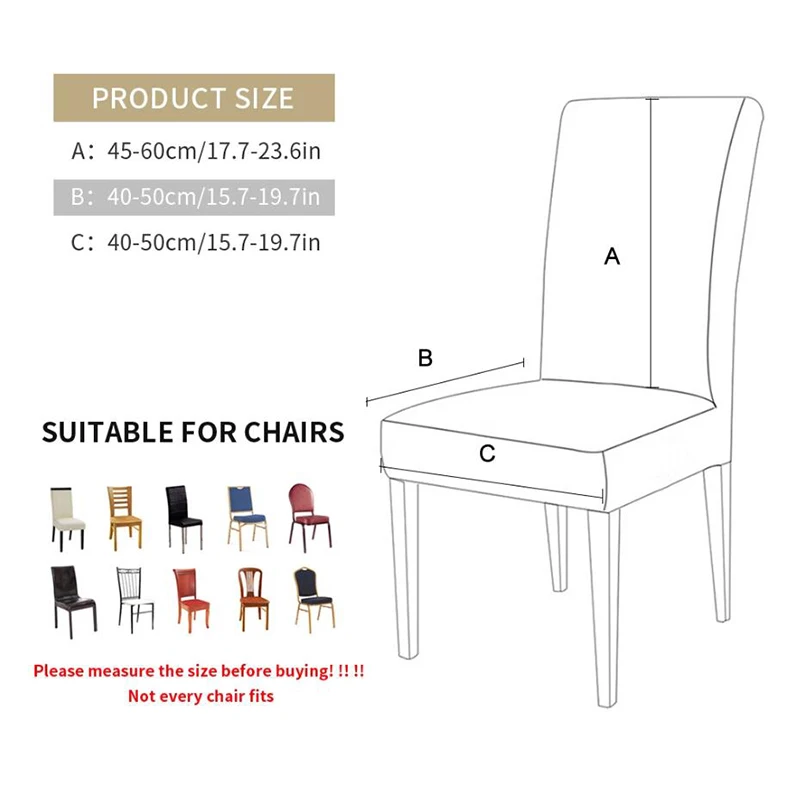

Solid Color Universal Size Dining Fabric Chair Cover Chair Cover High Back Living Room Chair Cover For Kitchen Sofa And Armchair