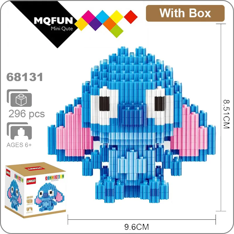 68131 With Box LInkgo милые аниме из мультфильмов стежка Мини фигурки алмазные мини строительные блоки кирпичи сборки модели образовательных игрушек - Цвет: 68131 With Box