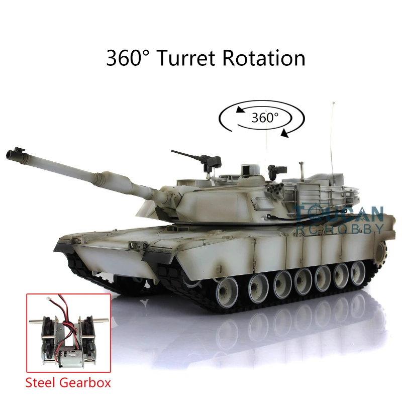 Heng Long 1/16 Snow TK 6 0 S пластиковый Abrams RC бак 3918 Вт/360 турель стальной редуктор