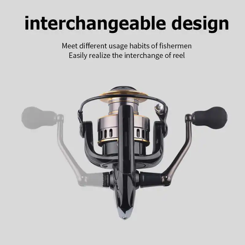 

2021 fishing reel HE1000-7000 5.2:1 10kg metal reel cnc handle reel carp seawater fishery spinning