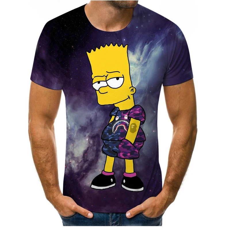 

2021 summer new men's 3D digital printing cute anime T-shirt fashionable and comfortable sports and leisure short sleeve XXS-6XL