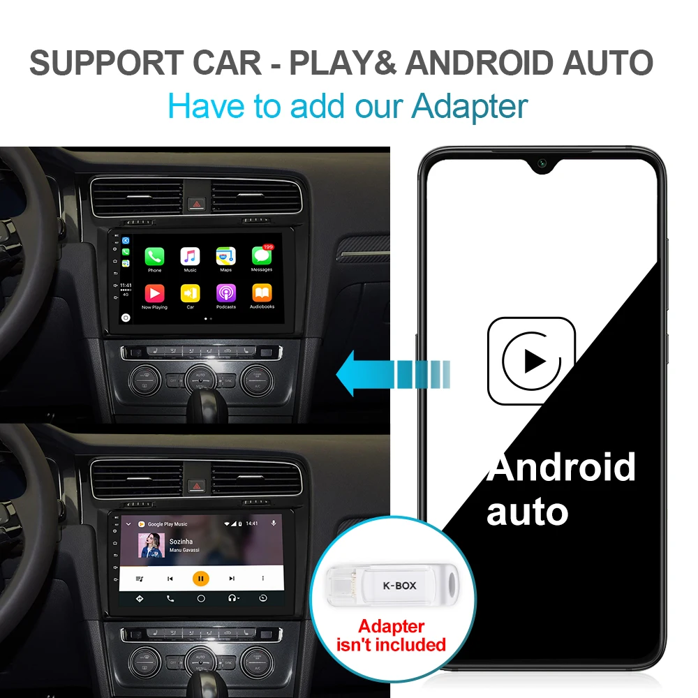 Автомагнитола Isudar PX6 1 Din Android 10 для VW/Volkswagen/Golf 7 Автомобильный мультимедийный