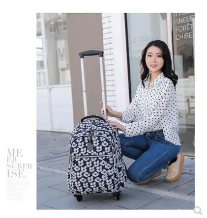 20 Inch  Women Travel Trolley Luggage backpack bag Trolley Backpack luggage suitcase for women  Wheeled Backpacks Carry-on Bags