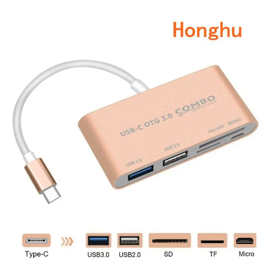 Muti-função Usb C3.1 Tipo-c Otg para Leitor de Cartão Adaptador Usb 3.0 sd tf para Laptops tipo c Leitores de cartão
