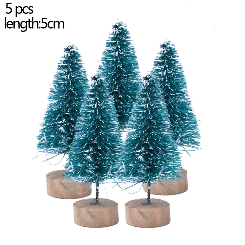 5cm dark green 5 шт. 5 размер искусственная декорированная Мини Рождественская елка Рождественское украшение елка Рождественская мини поддельная елка новогодний декор Navidad - Цвет: 5cm dark green