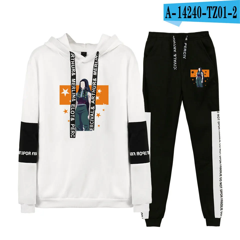 

Anime Hunter X Hunter Hisoka Men Tracksuit 2 Piece Set Casual Hoodies Sweatshirt and Pants Sportswear Joggers Men Sets