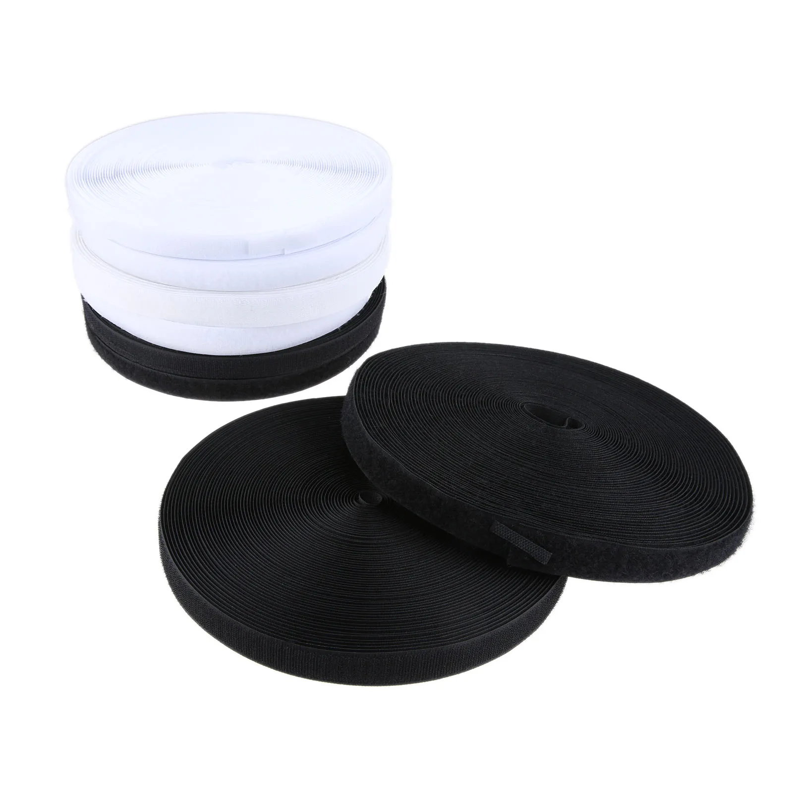 2 шт. 25 м черный белый цвет крюк и петля Magic нейлон Стикеры клей диски липучками |