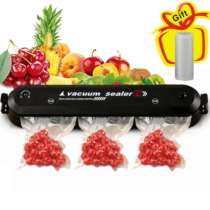 

Vacuum Sealer Food Fresh Machine Household Kitchen Fruits And Vegetables Preservation Machine Automatic Packer With 1 Roll Bag