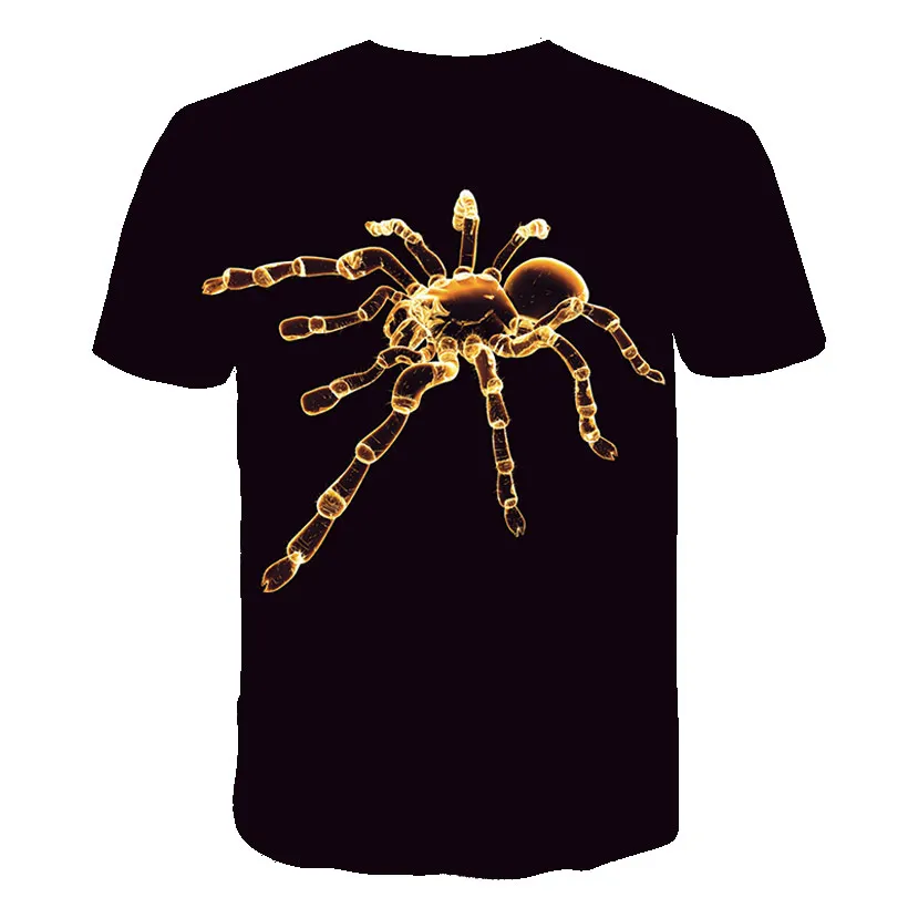 

2021 Black Spider Top T ShirtSummer Kids Shirt Anime Cartoon For Child T-Shirt Casual All-Match