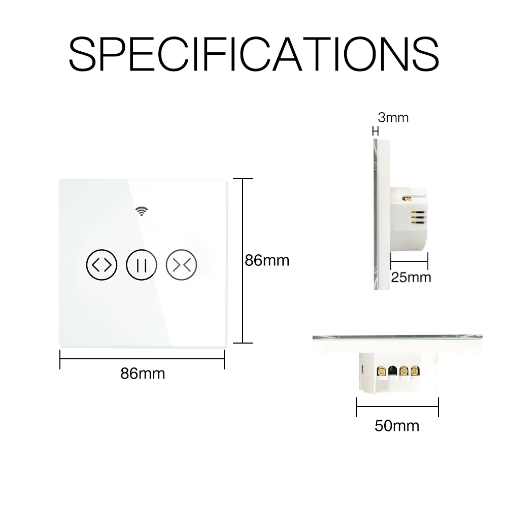 

WiFi Smart Curtain Switch Smart Life for Electric Motorized Curtain Blind Roller Shutter Works with Alexa and Google Home