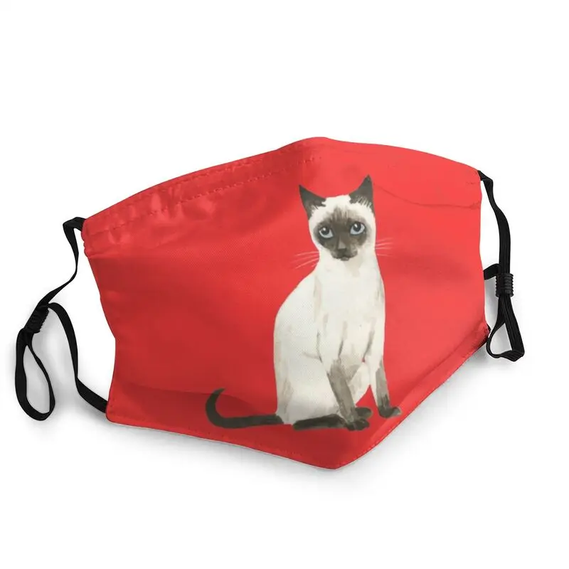 

Маска для животных Siamese лицевая маска в виде кошки для взрослых, противотуманная, защитный респиратор, одноразовая маска для рта