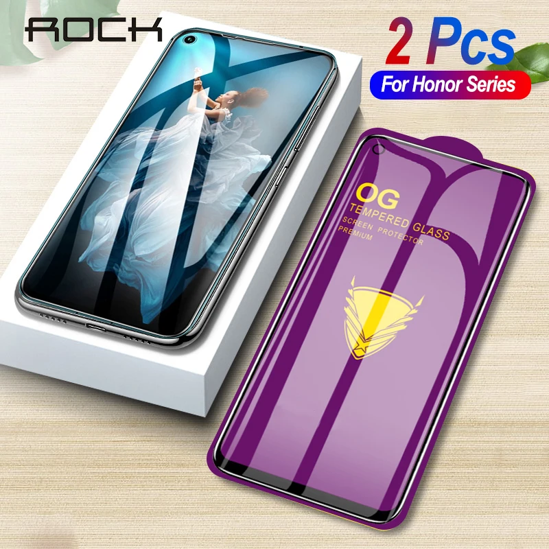 Rock 2 шт закаленное стекло для huawei Honor 20 9X Pro 8X 10i Защитное экрана View 30 8S 20i 20s