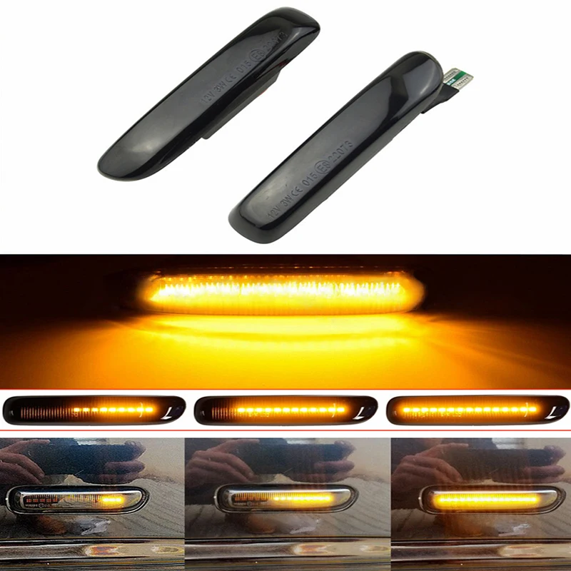 

Sequential Flashing LED Turn Signal Marker Sequential Indicator Lamp for BMW 3 Series E46 Coupe Limo Touring Cabriolet Compact