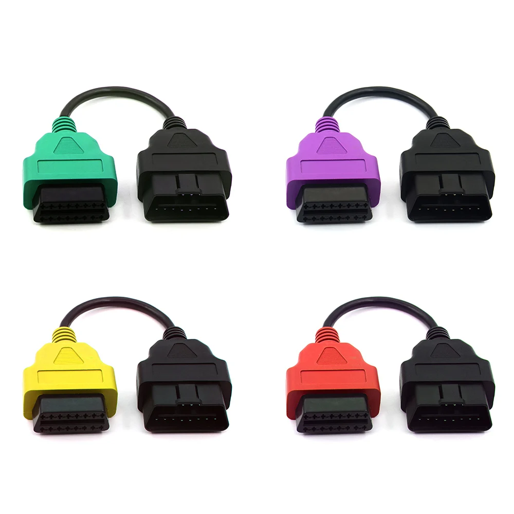 4 CABLE Горячий Авто OBD2 разъем Диагностический соединительный кабель с адаптером для FiatECUScan и Multiecuscan для Fiat - Цвет: 4 CABLE