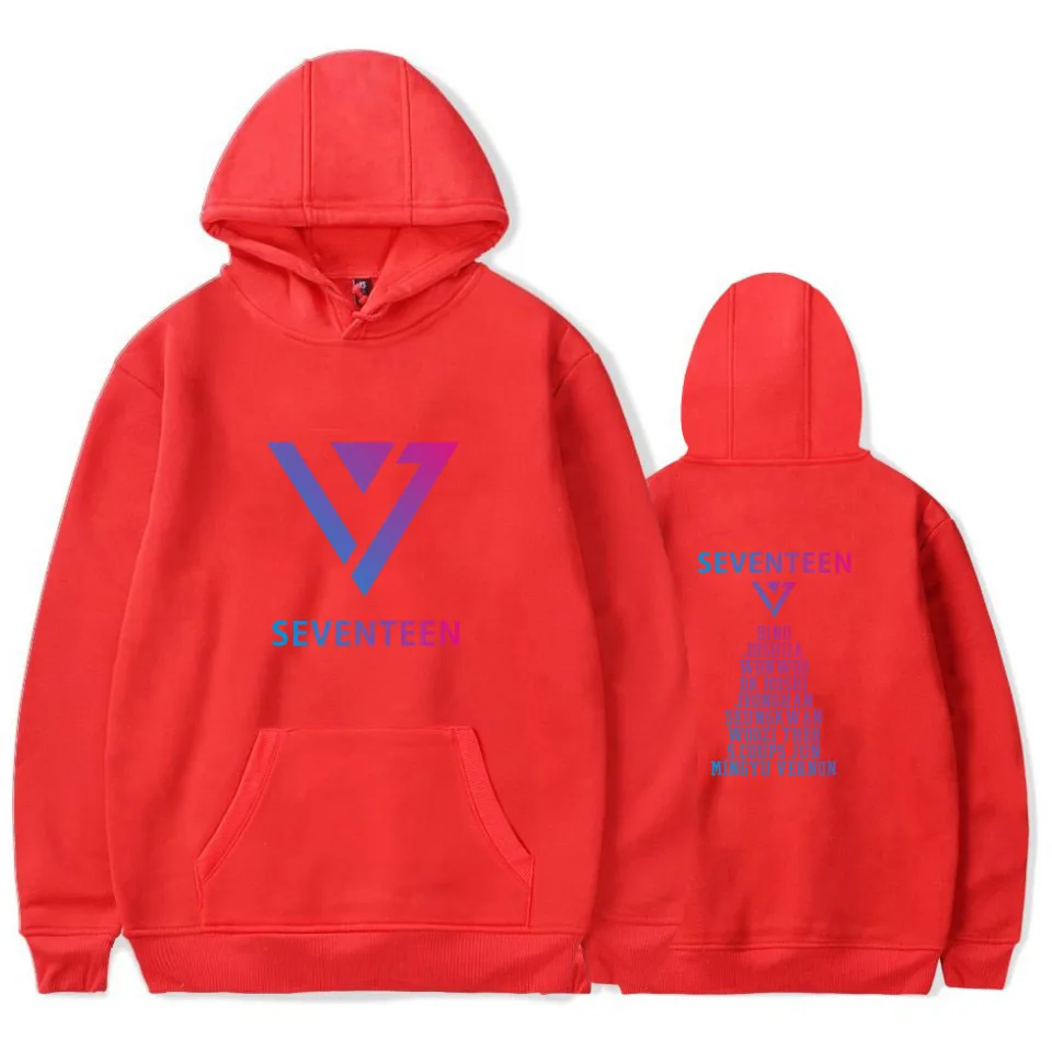 

Kpop SEVENTEEN Hoodies Men Women Unisex Fans Fleece Pullovers Popular Korean Streetwear Fashion Hooded Sweatshirt Female Clothes