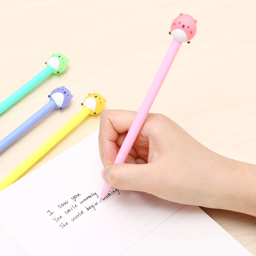 Набор цветных забавных гелевых ручек Kawai канцелярские товары Kawaii офисные