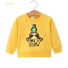 Забавная желтая толстовка, детская одежда, толстовка с надписью Take It Slow, спортивный костюм для девочек и мальчиков с принтом ленивей, черепахи, улитки, животных