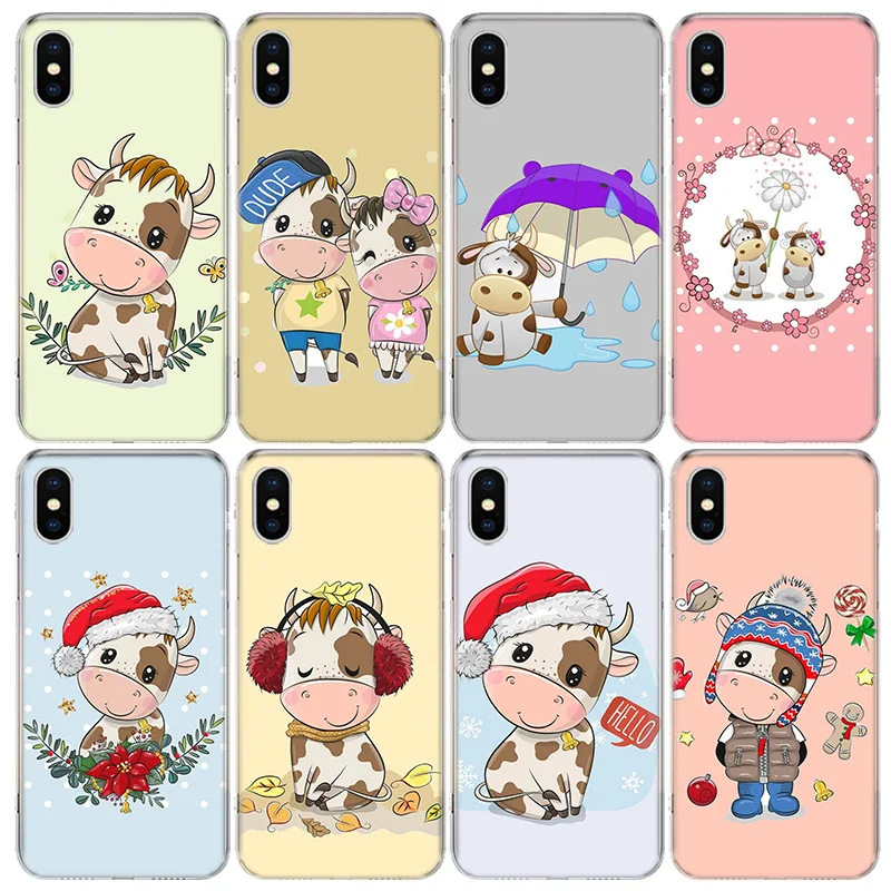 Милые Маленькая коровка костюм: lover мультфильм конфеты чехол для мобильного