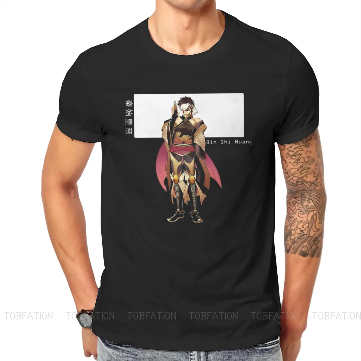 

Record of Ragnarok Japanese Action Battle Anime Qin Shi Huang T Shirt Vintage Punk Summer Big size Men's Tees Crewneck TShirt