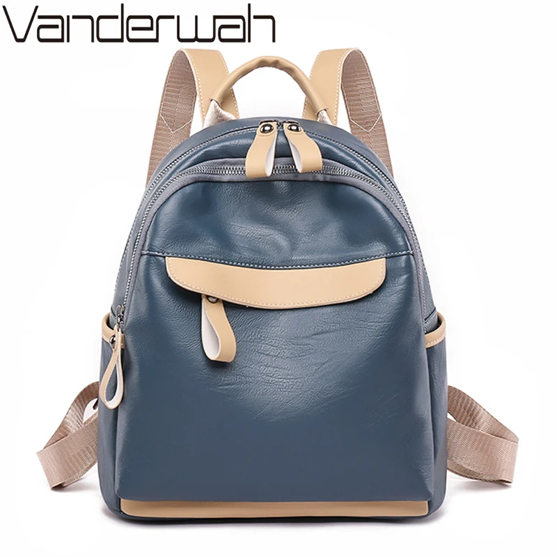 Повседневные сумки для женщин 2020 рюкзак кожаный женский высокого качества вместительные Женские