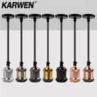 KARWEN винтажный подвесной светильник основание Ретро промышленный подвесной светильник Holdr простой подвесной светильник s 110 В 220 В светильники E27 для ресторана