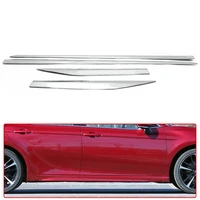 4 Pieces ABS Chrome Side Door Body Protector Molding Sticker Cover Exterior Trim For Toyota Camry 2018-2020 Car Accessories