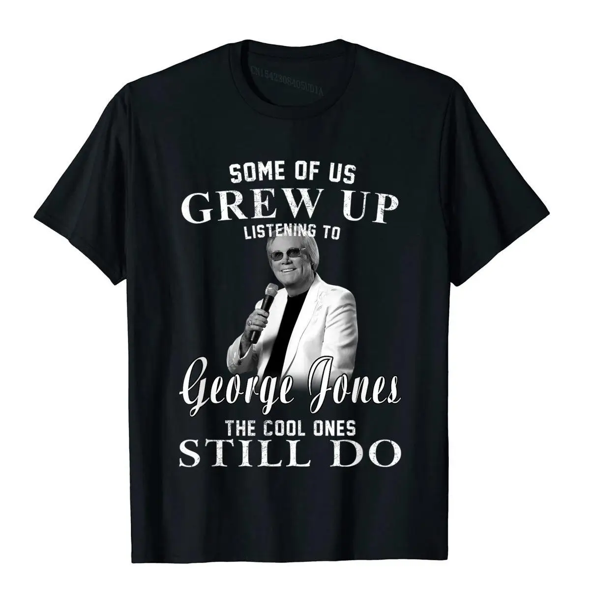 

Некоторые из нас выросли, слушая Джордж, футболка Джонс, любовь, музыка, футболка, отдых, веселые мужские топы, рубашка, дизайн, хлопок