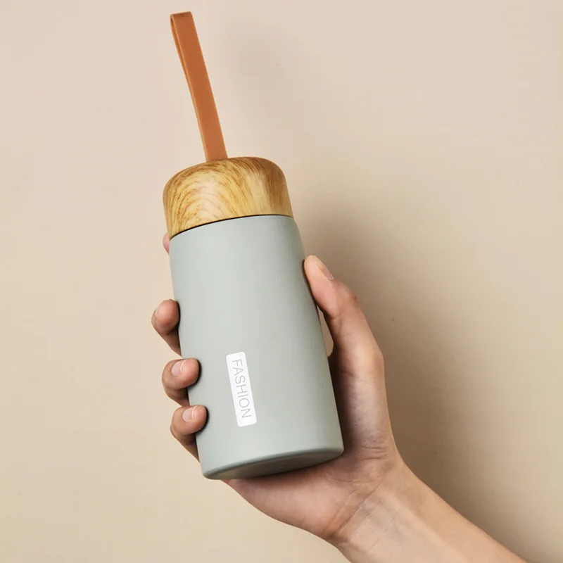 New Wood Grain 304 Stainless Steel Thermos Bottle Brief Vacuum Flasks Portable Water Bottles Cute Mini Mug Termos | Дом и сад