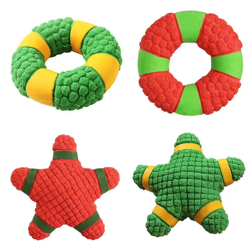 

Lifebuoy Modeling Toys Dog Latex Toys Teeth Cleaning Vocal Pet Toys Green