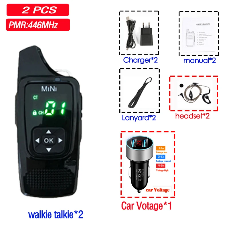 2c HF 3A мини рации UHF 400-470mhz VOX радиостанция HF трансивер микро радио коммуникатор рация с наушником - Цвет: 2c