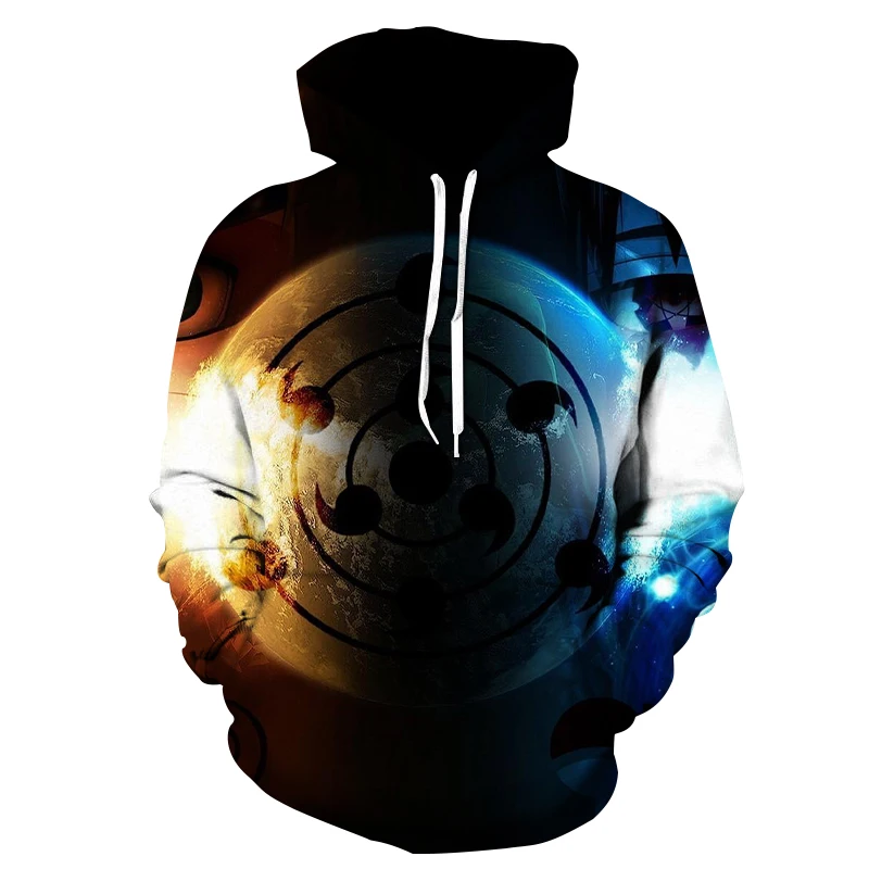 

New Harajuku Anime Hoodie Naruto Fun Hoodie 3D Print Pullover Sweatshirt Hip Hop Long Sleeve Japanese Streetwear