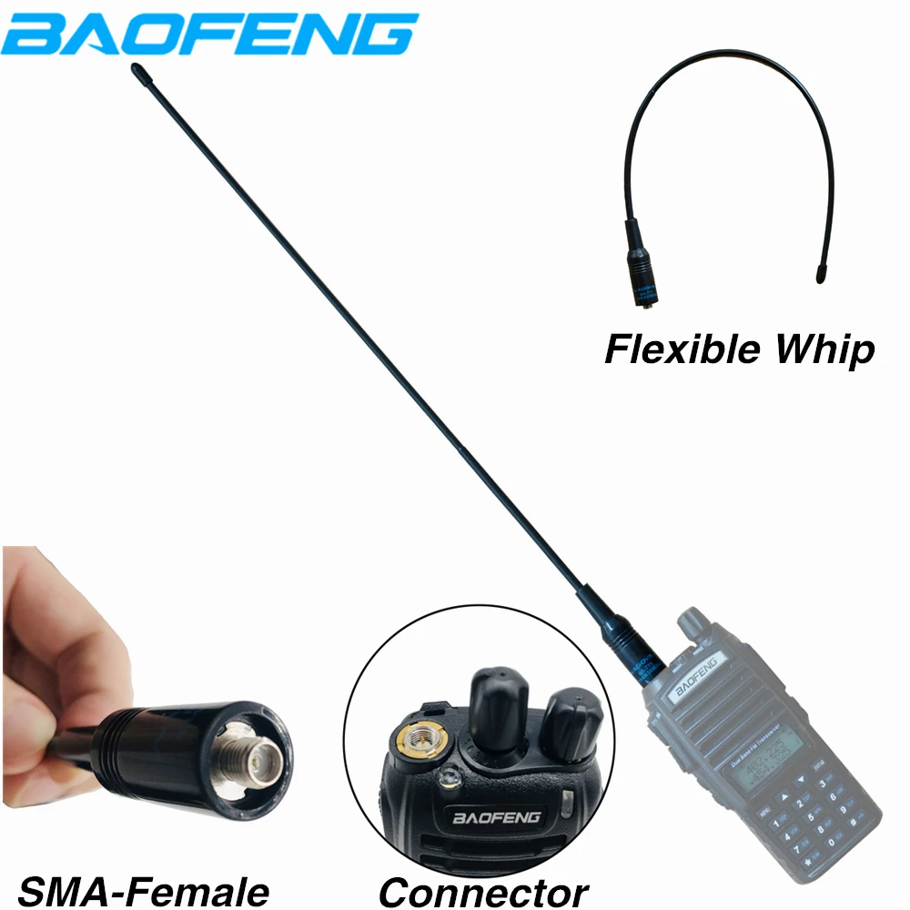 10w original baofeng na 771 antenna dual band vhf uhf high power gain antena for baofeng uv 5r uv 82 bf888s walkie talkie radio free global shipping