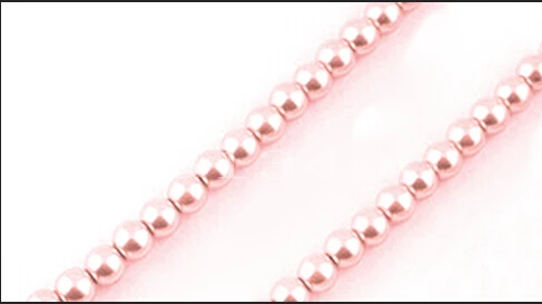 Стеклянные круглые розовые бусины с имитацией жемчуга 4 6 8 10 мм для модных
