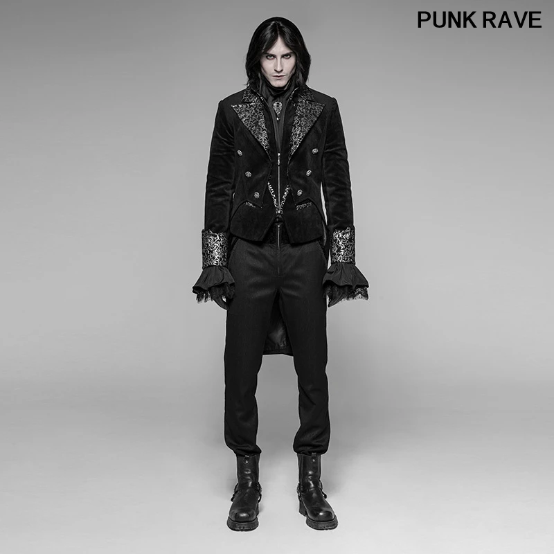 

Модная Асимметричная куртка с ласточкиным хвостом, готический дворец, винтажная мужская длинная куртка, ветровка для выступления в стиле с...