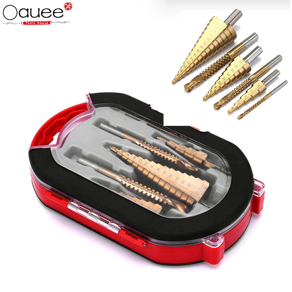 

Набор ступенчатых Сверл из быстрорежущей стали с титановым покрытием, 6 шт.