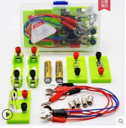 

Simple circuit closed experimental box series parallel circuit