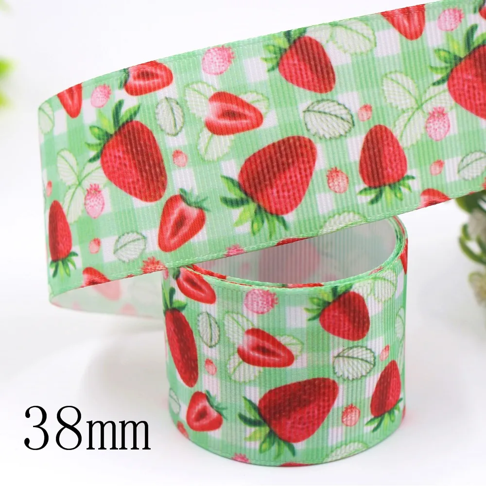 Корсажная лента с принтом фруктов клубники вишни мороженого 1-I-19920-2224 дюйма 10
