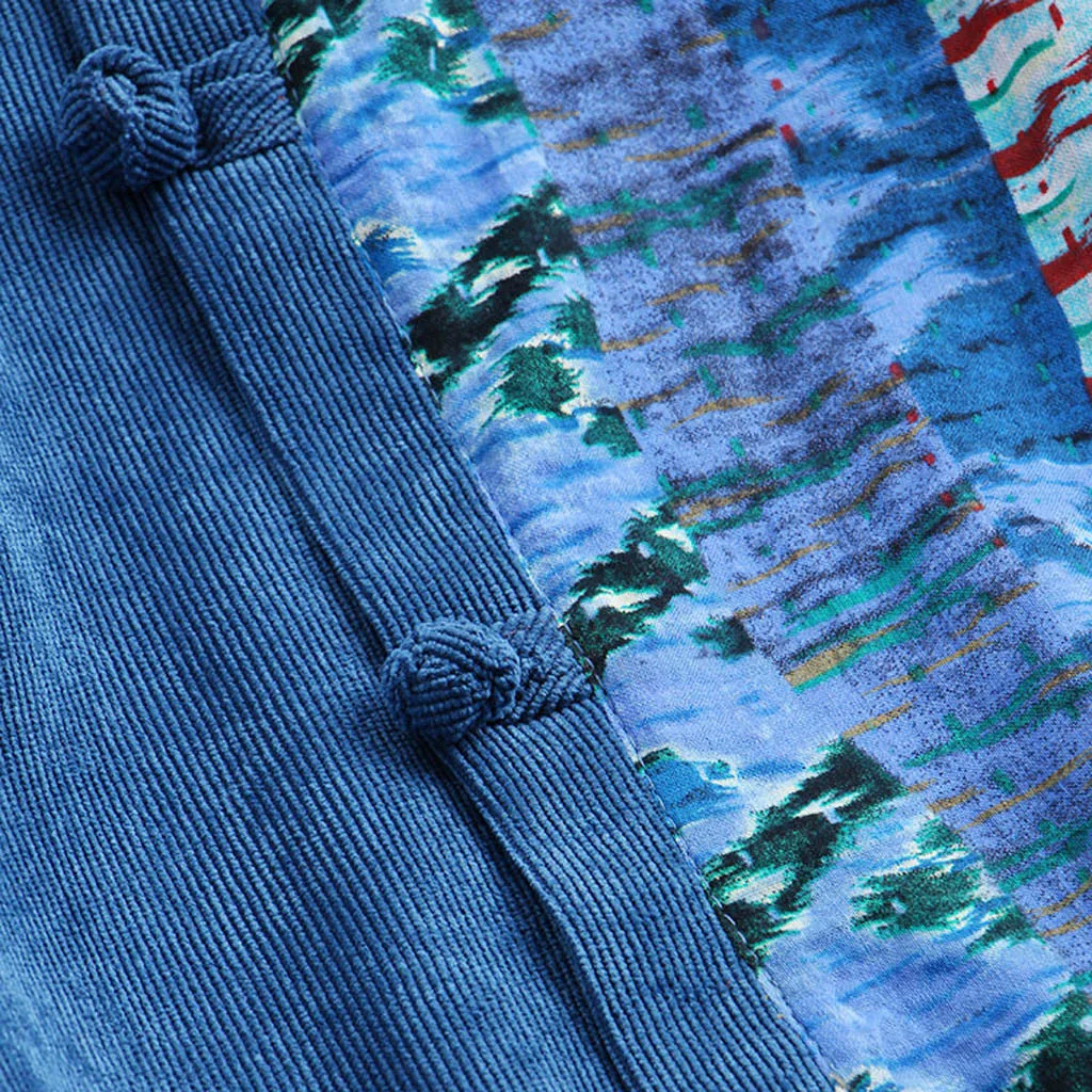 Женская Вельветовая блузка с длинным рукавом и круглым вырезом Повседневная