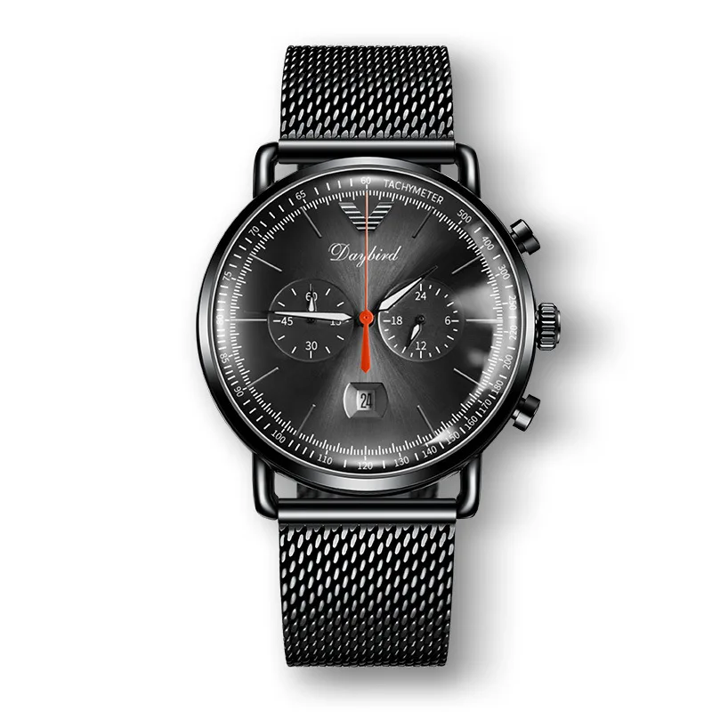 Элитный бренд ультра-тонкий Для мужчин часы кварцевые мульти-Функция 1963 Пилот