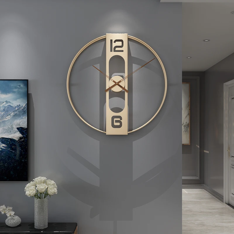 

Nordic Large Wall Clock Nordic Living Room Metal Luxury Silent Wall Clock Modern Design Bedroom Horloge Murale Home Decoration 6