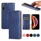 Чехол-книжка для Sony Xperia 1, 8, 10, 20, 5, XZ2, XZ4 Compact, XZ3, XZ2, L3, L2, L1, Z5 Plus, XA1, XA2, XA3, XZ, кожаный