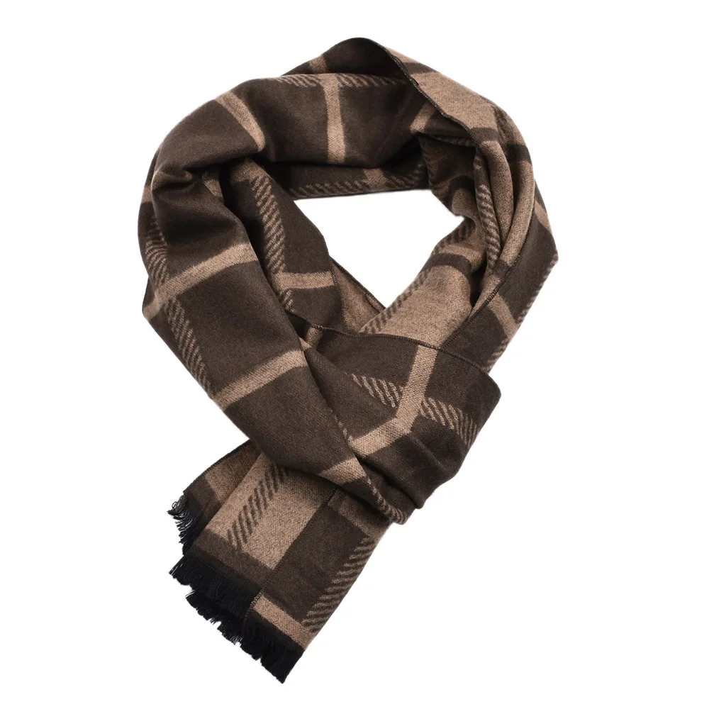 Fashion Men Scarves Autumn Winter casual Male Warm Scarf Luxury Plaid Stripes Cravat High Quality Long Neckercheif 180*30cm Gift |